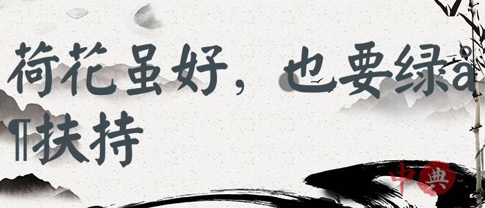 荷花雖好，也要綠葉扶持