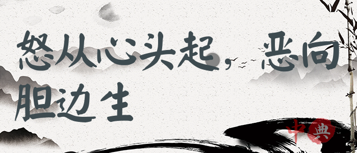 怒從心頭起，惡向膽邊生