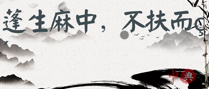 蓬生麻中，不扶而直