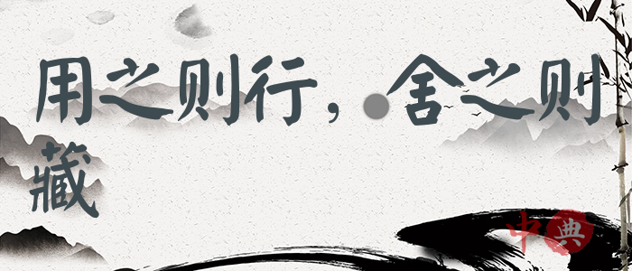 用之則行，舍之則藏