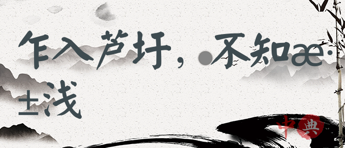 乍入蘆圩，不知深淺