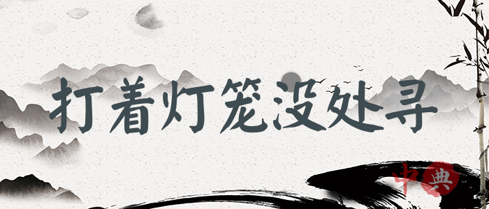 打著燈籠沒處尋
