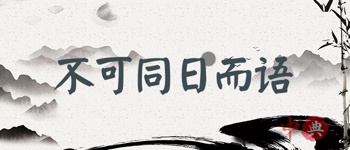 不可同日而語