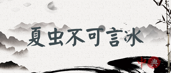 夏蟲不可言冰