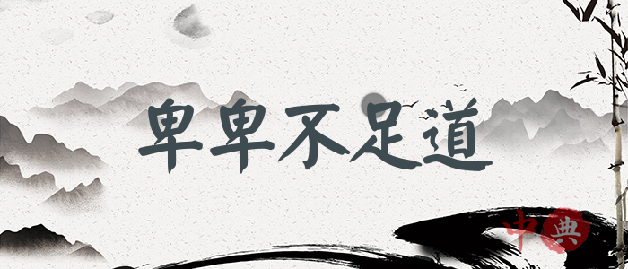 卑卑不足道