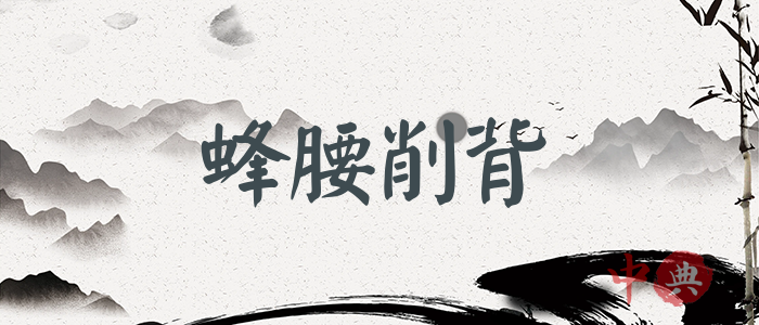 蜂腰削背