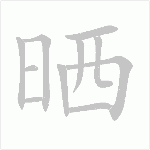 曬